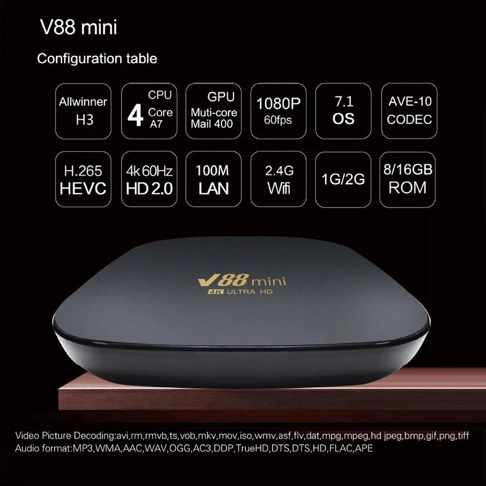 📺 TV Box V88 Mini 256GB - Tu Portal de Entretenimiento Sin Límites 🌐