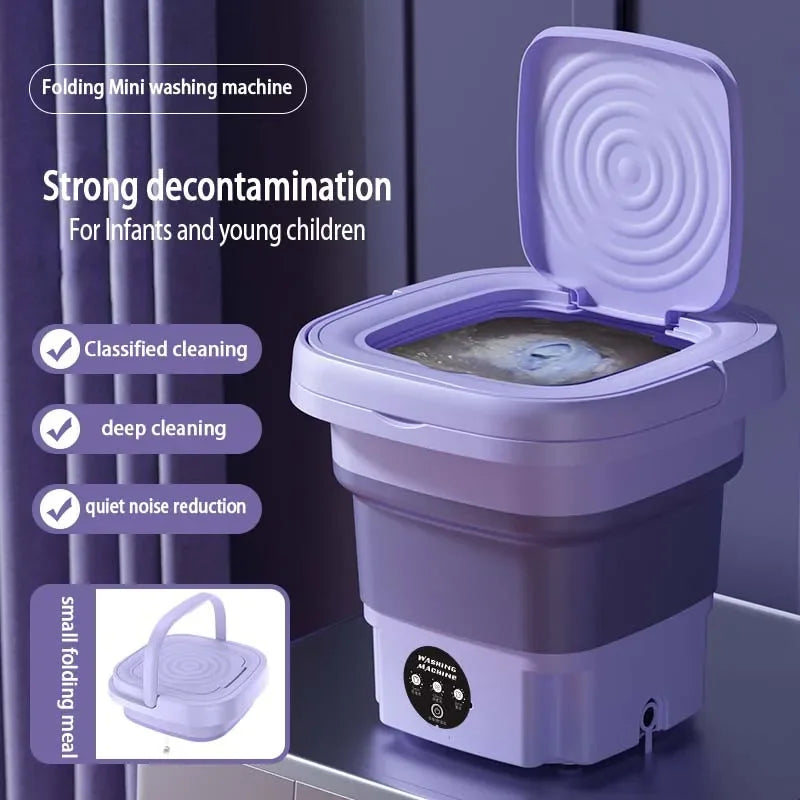 🌀 ¡Revoluciona Tu Lavado con Nuestra Mini Lavadora Plegable! 🧺✨