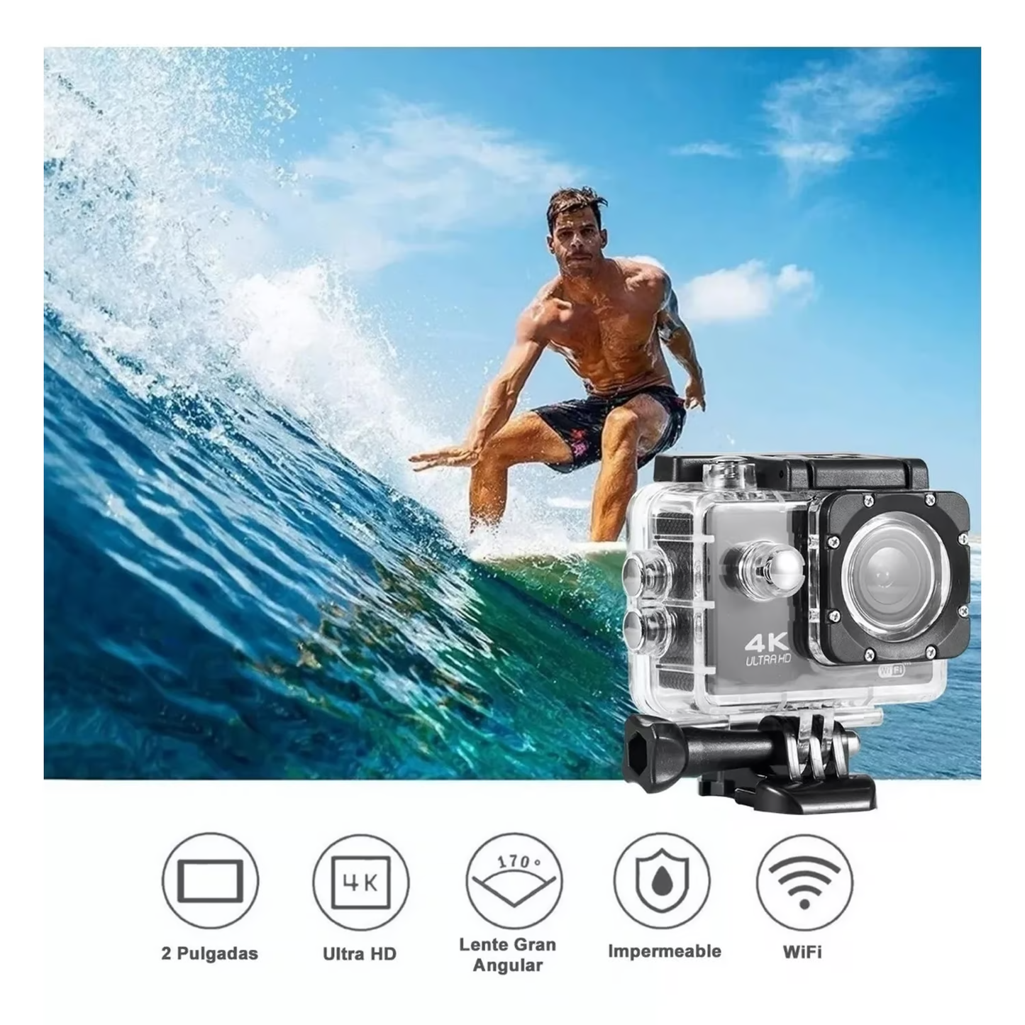 📸 Cámara GoP 4K Ultrarresistente - Captura tus Aventuras en Alta Definición 🌍🌊