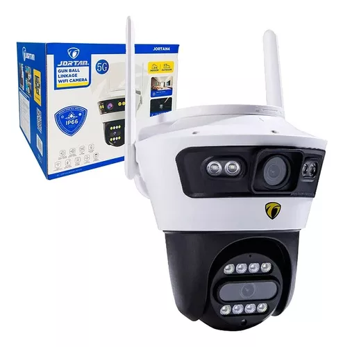 📹 Cámara de Seguridad Doble Lente JORTAN IP66 📹