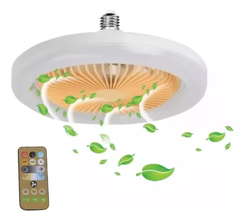 🌬️ Ventilador de Techo con Lámpara LED Integrada - Compacto y Silencioso 💡