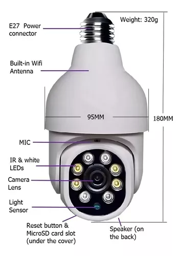 🔒 Cámara Ampolleta de Seguridad: Iluminación y Vigilancia en un Solo Dispositivo 💡📸