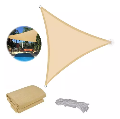☀️Lona Triangular de Protección Solar Beige ☀️